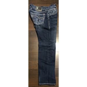 $220 Mens Rock Revival Jeans "Donato" Relaxed California Vintage Y2K Rare 33x32